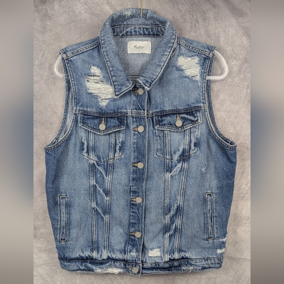 KanCan Jackets & Blazers - KanCan Size Large Denim Vest Distressed